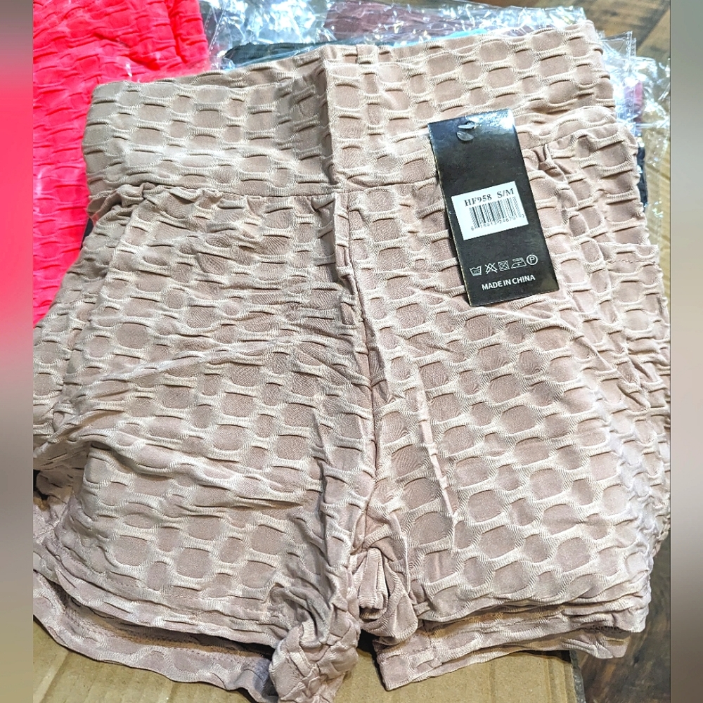 Light Grey Scrunchy Yoga Shorts